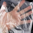 thumbnail image 2 of 200pcs Disposable Plastic Hair Trimming Cape Waterproof Hairdresser Shawl Home Hairstyle Makeup Wrap, 2 of 3