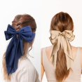 thumbnail image 5 of 3 uds. Lazos grandes y sedosos de satén para el pelo para mujer, pasadores grandes para el pelo, cinta para niñas, pinzas para el pelo largas, pasador francés, horquilla con lazo Kawaii bonita, p, 5 of 5