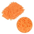 thumbnail image 4 of Uxcell Large Double-Side Microfiber Soft Chenille Dusting Wash Mitten Orange 2 Pack, 4 of 5