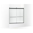 thumbnail image 2 of Kohler 706004-D3-BL 62 x 59.62 in. Levity Sliding Bath Door with 0.25 in. Thick Frosted Glass - Matte Black, 2 of 7
