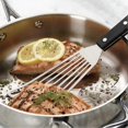 thumbnail image 5 of Fish Spatula, 2 pieces (11 inches and 12.5 inches), professional fish spatula, wooden handle, grill spatula, stainless steel fish spatula, non-stick f, 5 of 5
