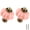 Pink, variant on Minzimin Pumpkin Knobs 2 Pack Ceramic Cabinet Knobs Vintage Drawer Pulls - Antique Dresser Pulls with Screws for Closet Drawer Cupboard Cabinet and DIY Home Project