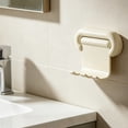 thumbnail image 6 of Toothbrush Storage Rack Plastic Bathroom Holder Detachable Wall Mounted Organizer with Adhesive Back, Rotatable Design and Angled Slot for Toothbrush Storage and Daily Bathroom Use, 6 of 6