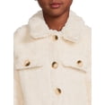 thumbnail image 4 of Wonder Nation Girls Plush Teddy Shacket, Sizes 4-18 & Plus, 4 of 5