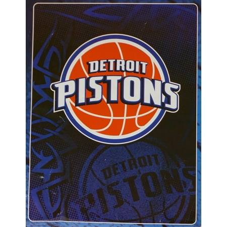 Detroit Pistons NBA Fierce Design Raschel Royal Plush 60x80 Throw/Blanket