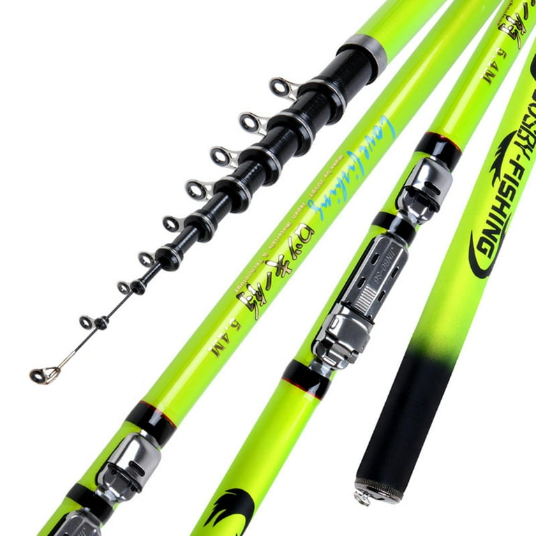 Portable Telescopic Fishing Rod Adjustable Surf Fishing Pole Ceramic Guide  Rings Freshwater Offshore Rods Heat Resistant Nice Flexibility 450cm 