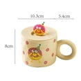 thumbnail image 2 of Taza de panda de 450ml, taza de silicona de alto valor con tapa, taza de agua de cerámica para niña, 2 of 5
