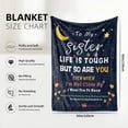 thumbnail image 2 of Sister Gifts Blanket,Gifts for Sister,Gifts for Sister on Mothers Day, Christmas, Sisters Day Gifts,Sisters Birthday Graduation Gifts Ideas Navy Blue,60"x 50" (Star and Moon), 2 of 5