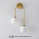 thumbnail image 2 of Lámpara de Pared Decorativa con Globo de Vidrio de 2 Luces CA 90-240, Luz de Tocador para Dormitorio, Sala de Estar, Comedor, Luz, 2 of 5
