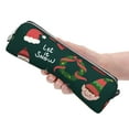 thumbnail image 4 of XMXT Leather Pencil Case, Christmas Elf Snowman Pattern Large Capacity Pencil Pouch for Student Teens Women, 4 of 9