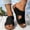 Black, variant on HAOTAGS Wedge Sandals for Women Fish Mouth Walking Platform Sandals Black Size 5.5