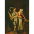 thumbnail image 3 of Jan Miense Molenaer 19x24 Black Modern Framed Museum Art Print Titled - A Boy and a Girl Playing Music by Candlelight, 3 of 5