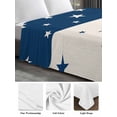 thumbnail image 6 of 4th of July Full Size Flat Sheet, Wrinkleproof & Fadeproof Cooling Flat Bed Sheet Only, Red White Blue Striped Independence Day Star Breathable Soft Bedding Top Sheets 81 x 96 Inches, 6 of 8