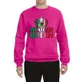 thumbnail image 2 of Wild Bobby Mexican Queen Latin Pride Unisex Crewneck Graphic Sweatshirt, Fuschia, XX-Large, 2 of 5