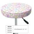 thumbnail image 4 of Kdxio Colorful Bunny Print Stool Covers Round,Stretch Round Bar Stool Covers Washable Bar Stool Cushion Slipcover for 12-15 Inch Chair, 4 of 7