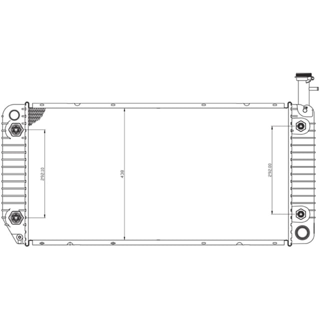 Radiador de Agua Polar Savana 4500 2009 A 2019 GMC V8 6.0L Soldado