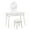 White, variant on Topbuy Kids Princess Vanity Table Set w/ Chair Crown Mirror White