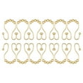 thumbnail image 4 of Utopia Alley Shower Hooks - Double Shower Curtain Rings for Bathroom - Rust Proof Shower Curtain Hooks for Shower Curtain or Liner - Set of 12, Gold, 4 of 10
