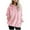 Pink, variant on Womens Cardigan Warm Top Hoodie Sweatshirt Ladies Hooded Pullover Jumper Outfits Clothes