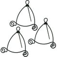 Black Metal Easels - Set of 3 - Wrought Iron Display Stands - Scroll