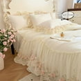 thumbnail image 6 of Embroidered Lace  Style Bedding Set, 3pcs with Duvet Cover and Pillowcases (No Filling Included), 6 of 7