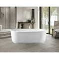 thumbnail image 2 of Vanity Art VA6909-S Freestanding White Acrylic Bathtub with Polished Chrome Round Overflow & Pop-Up Drain - 59 x 30 x 23 in., 2 of 5
