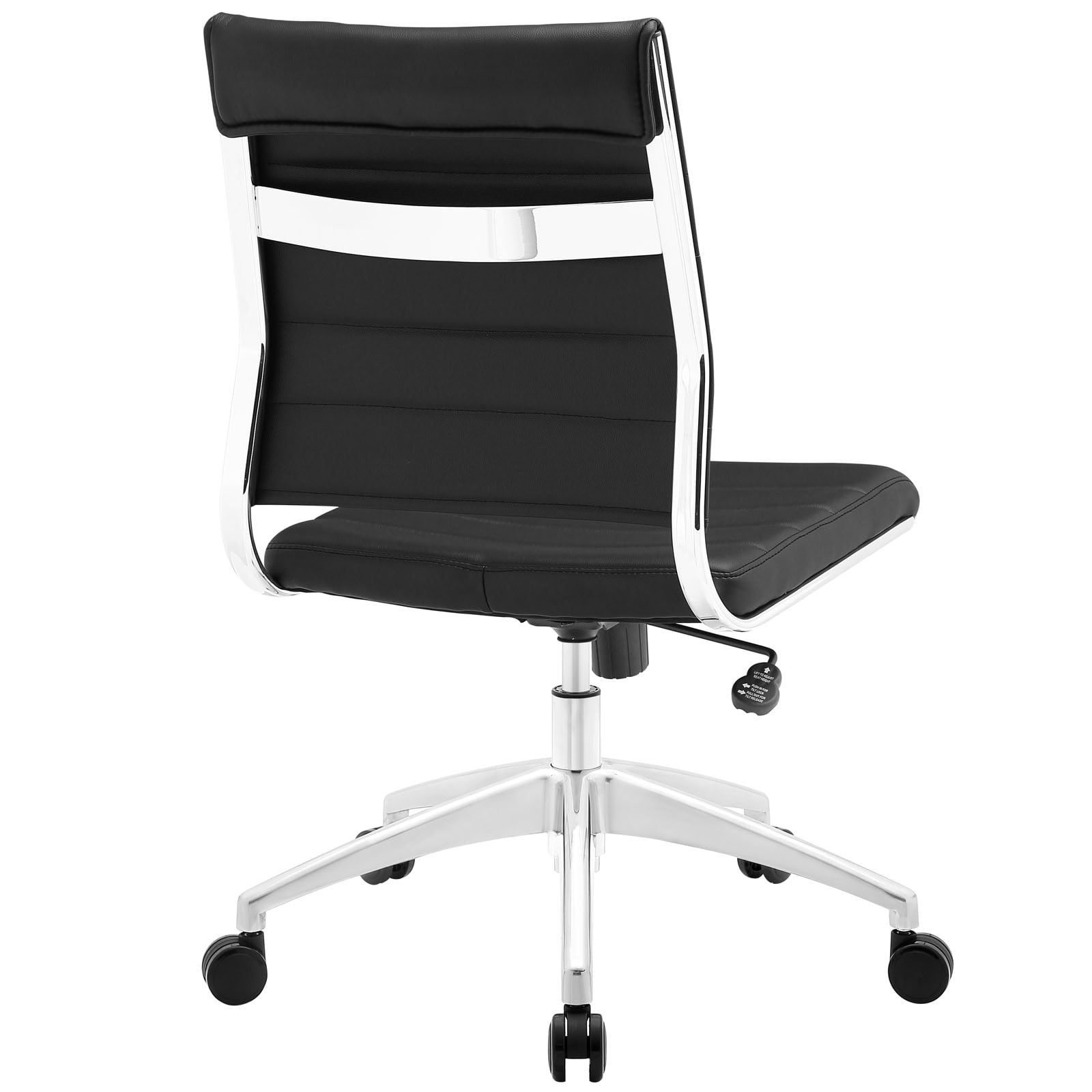Modway Jive Armless Midback Leatherette Office Chair, Multiple Colors
