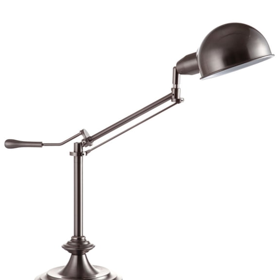 LHKJ 24.5in Perch Swing Arm Adjustable Table Lamp, Silver