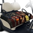 thumbnail image 2 of COEQINE Golf Cart Seat Covers with Carry Handle, Comfortable Golf Cart Seat Towel Blanket, Fits for EZGO Yamaha Club Car and Other 2-Seat Golf Carts, Deer Forest American Flag, 2 of 8