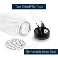 thumbnail image 3 of Jarros de especias RoyalHouse de plástico de 9,5 oz/280 ml con tapa negra, 12 unidades, 3 of 8