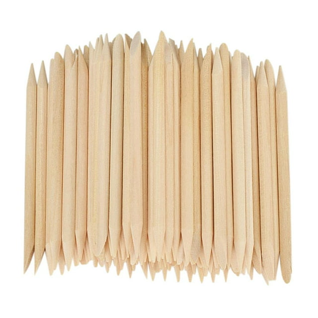 MERIGLARE 100Pcs Cuticle Pusher Remover Disposable Manicure and Tool for Fingernails and