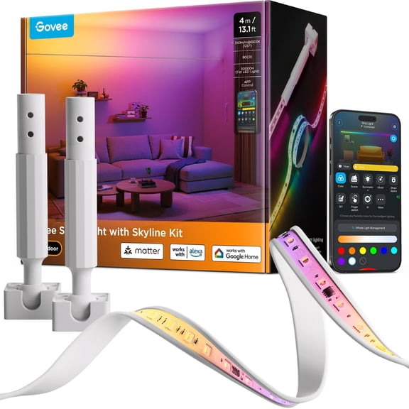 Tira de luces LED Govee Skyline Kit RGBWWIC Smart Alexa Google de 4 m