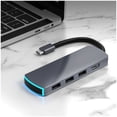 thumbnail image 5 of Multifunction 6 in 1 Type C to HDMI HUB USB3.1 Adapter Video Converter with Indicator Space gray, 5 of 5