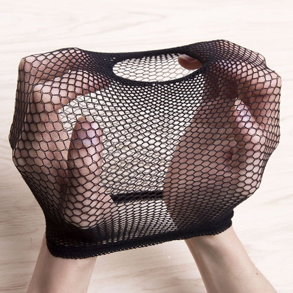 Happydeer 5pcs Black Wig Net Anti-Falling Washable Silk Wig Closed End Fishnet Mesh for Home