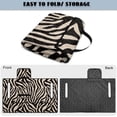 thumbnail image 6 of Pzuqiu Zebra Stripe Quilted Golf Cart Seat Cover - 2-Person Non-Slip Protector With Pockets, Universal Fit For EZGO Yamaha Club Car, 6 of 9