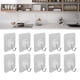 thumbnail image 5 of 10 ganchos adhesivos para pared de cocina, transparentes, reutilizables, sin costuras, impermeables, autoadhesivos para baño y cocina, 5 of 10