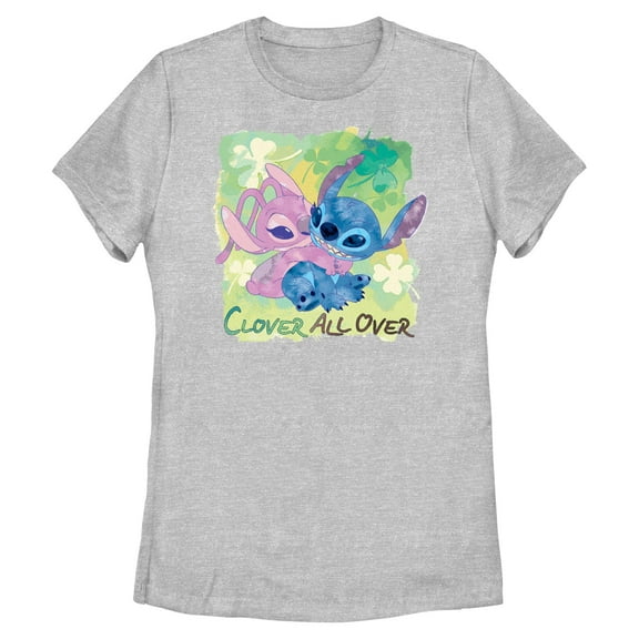 Womens Lilo & Stitch Clover All Over T Shirt