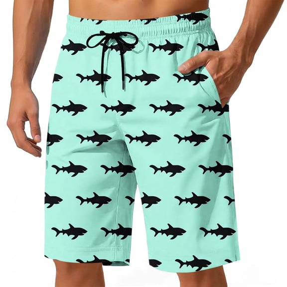 COSFO Men Swim Trunks Hawaiian Casual Beach Quick Dry Board Shorts Drawstring Summer Stretch Relaxed Fit Elastic Waist Swimwear