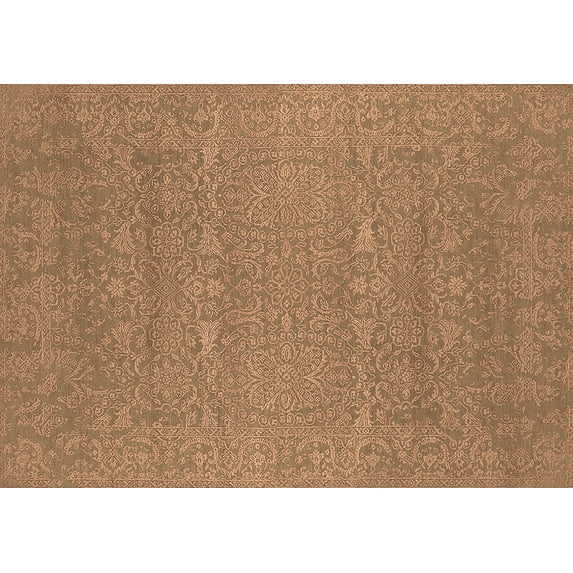 Ahgly Company Indoor Rectangle Oriental Brown Industrial Area Rugs, 7' x 10'