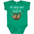 thumbnail image 3 of Inktastic My Great Aunt Loves Me Cute Sloth and Baby Boys or Girls Baby Bodysuit, 3 of 5