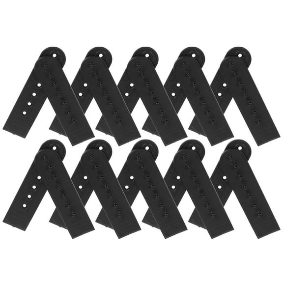 OUNONA 20Pcs Black Plastic Snapback Strap 7 Holes Hats Caps Replacement Fastener Repair Snap Buckle Strap Cap Repair Strap