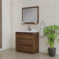 thumbnail image 2 of Alya Bath Paterno 36" Modern Wood Freestanding Bathroom Vanity in Rosewood Brown, 2 of 7