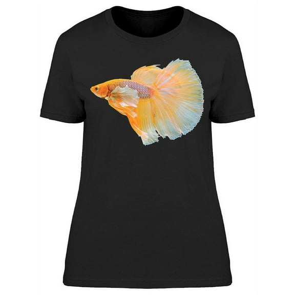 Graceful Yellow Betta T-Shirt Women -Image by Shutterstock, Female Small