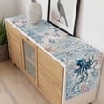 thumbnail image 4 of Coastal Octopus Table Runner - 72 Inch Long, Kitchen Dining Table Runner Dresser Scarves, Ocean Nautical Conch Coral Fish Shells Farmhouse Decor for Coffee Tables Wedding Party Banquet, 4 of 8