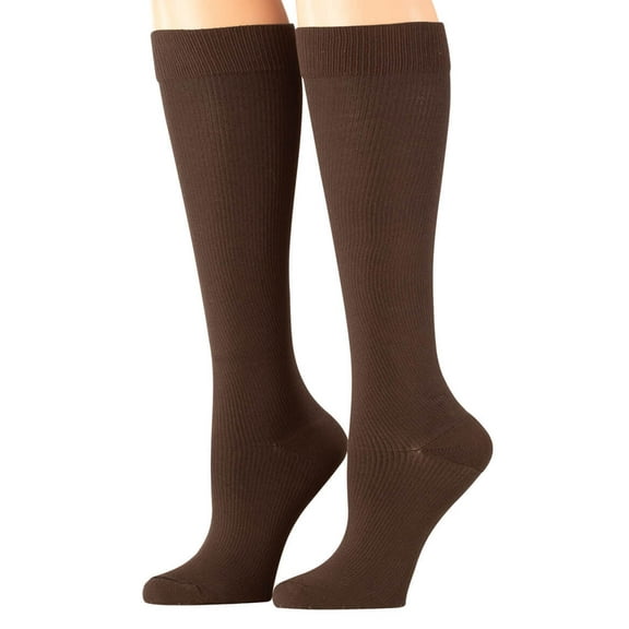 Healthy Steps Compression Socks 15-20 mmHg, Brown, Medium