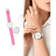 thumbnail image 5 of Genuino Cuero Correa 18mm Ancho, Liso Plano Cuero Reloj Correa para Hombre y Mujer, Rosa, 5 of 7