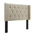 thumbnail image 3 of HomeFare Upholstered King Panel Headboard in Beige, 3 of 6