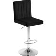 thumbnail image 3 of Meridian Furniture Joel Tabouret Réglable en Velours 33"H Noir (Ensemble de 2), 3 of 6