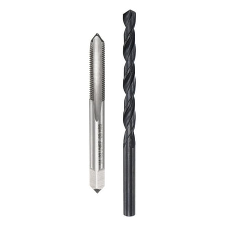 

Uxcell Tap and Drill Bit Set 1/4-32 UNEF Thread Tap & 7/32 Black Oxide Twist Drill Bit Tapping Tools