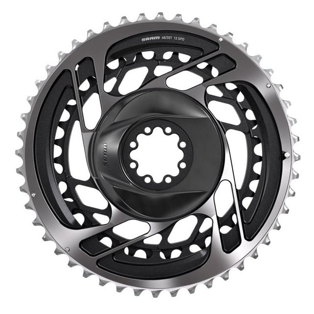 SRAM , Axes Rouges 2x, Plateau, Dents : 33/46, Vitesse : 12, CCD : Montage Direct, Paire, Aluminium, Gris